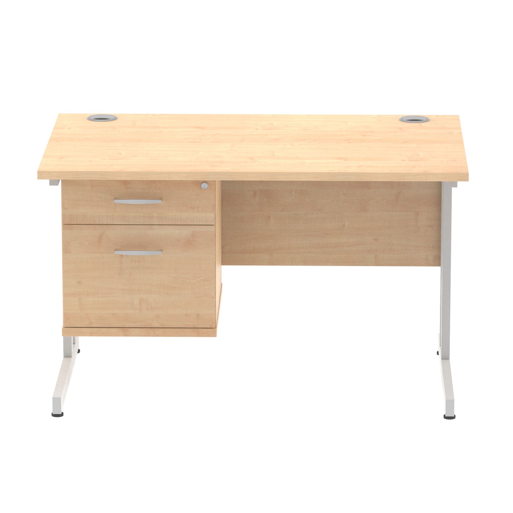 Impulse 1200mm Cantilever Straight Desk With Single Fixed Pedestal - Image 80