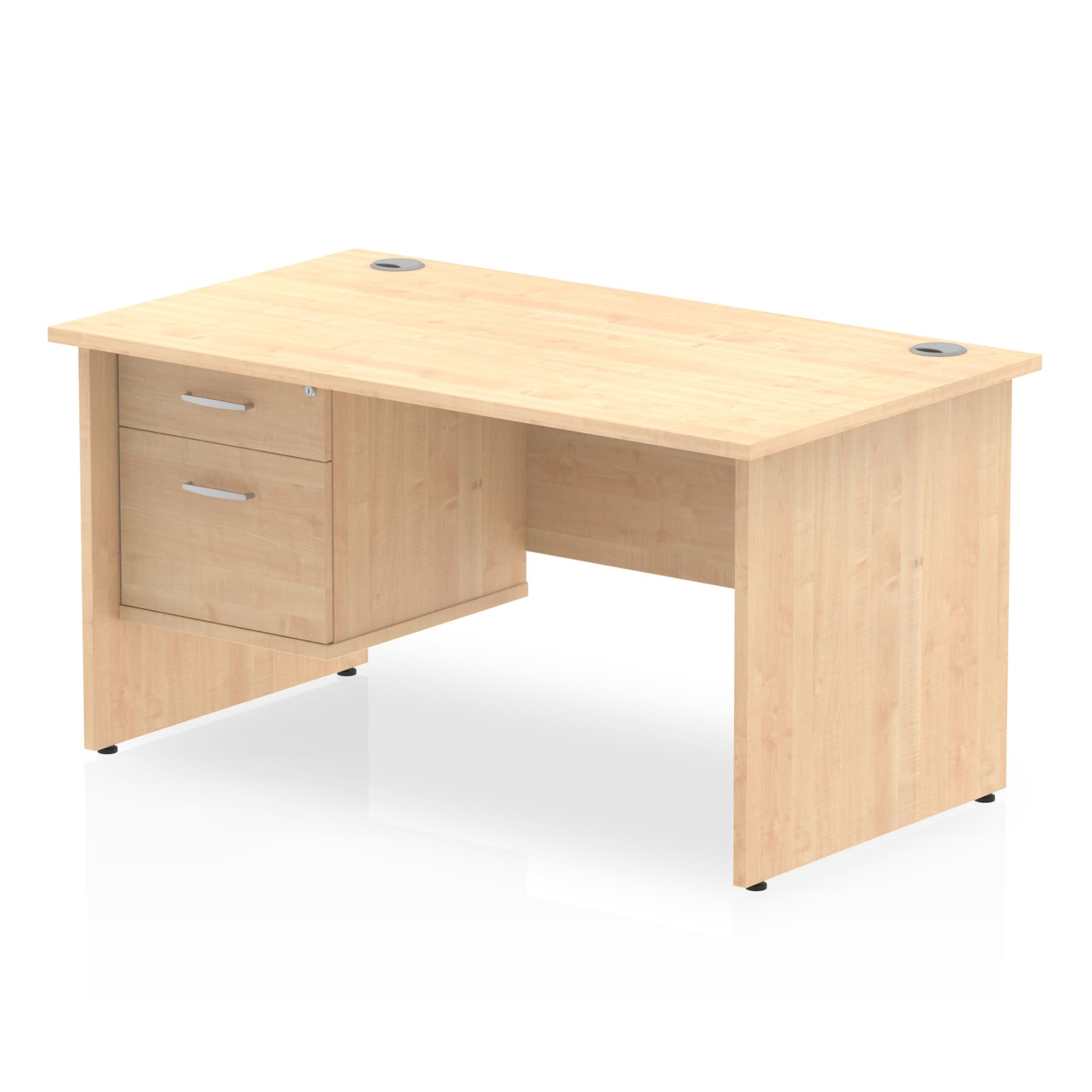 Impulse 1400mm Panel End Straight Desk With Single Fixed Pedestal - Image 11