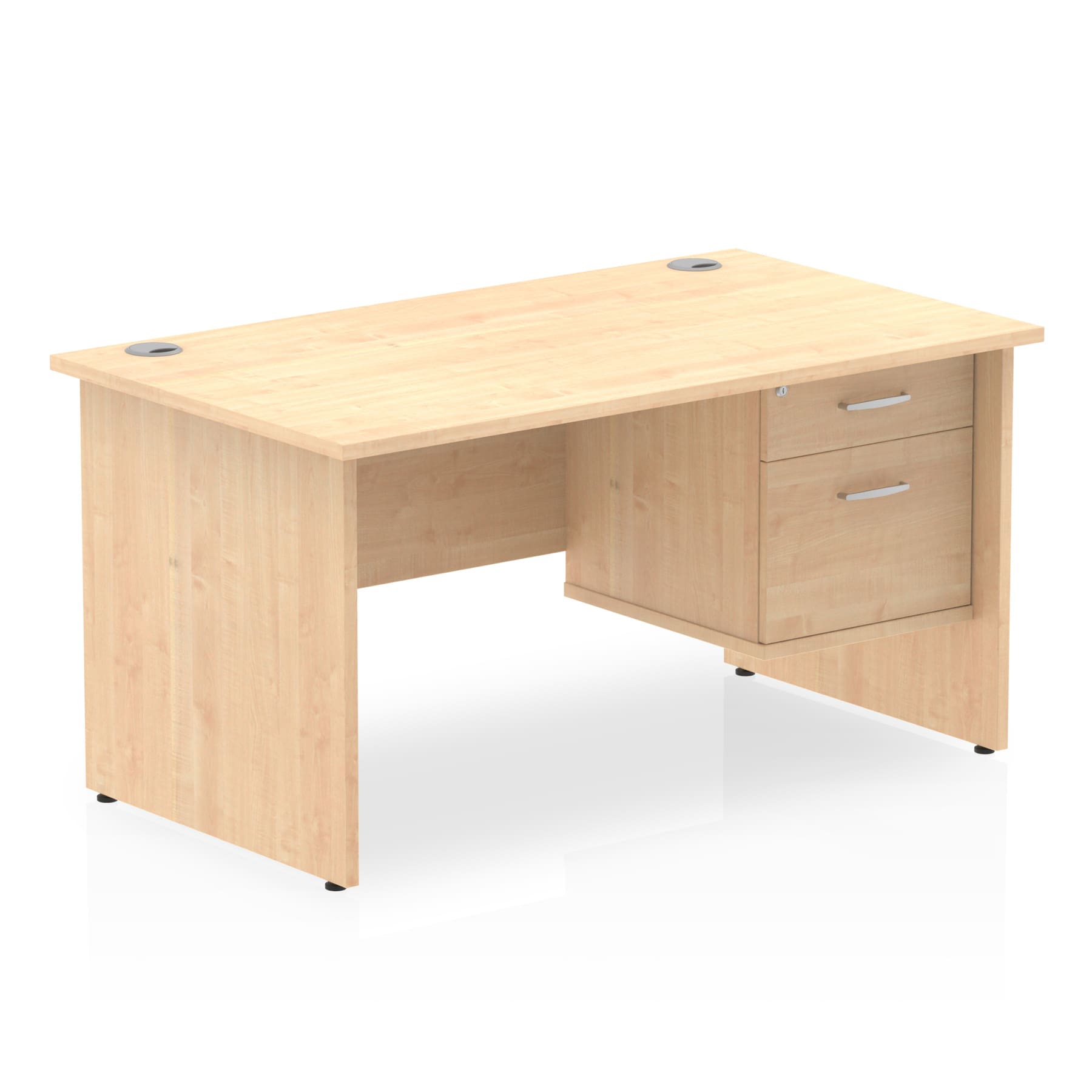 Impulse 1400mm Panel End Straight Desk With Single Fixed Pedestal - Image 12