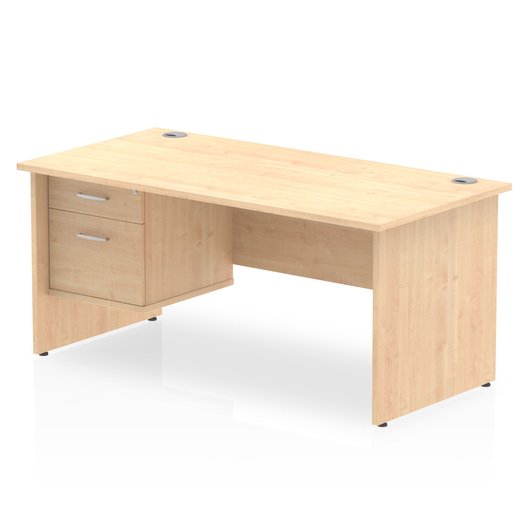 Impulse 1600mm Panel End Straight Desk With Single Fixed Pedestal - Image 11