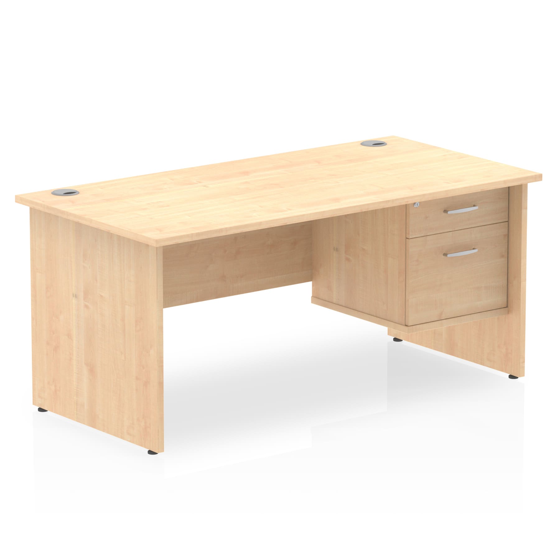 Impulse 1600mm Panel End Straight Desk With Single Fixed Pedestal - Image 12