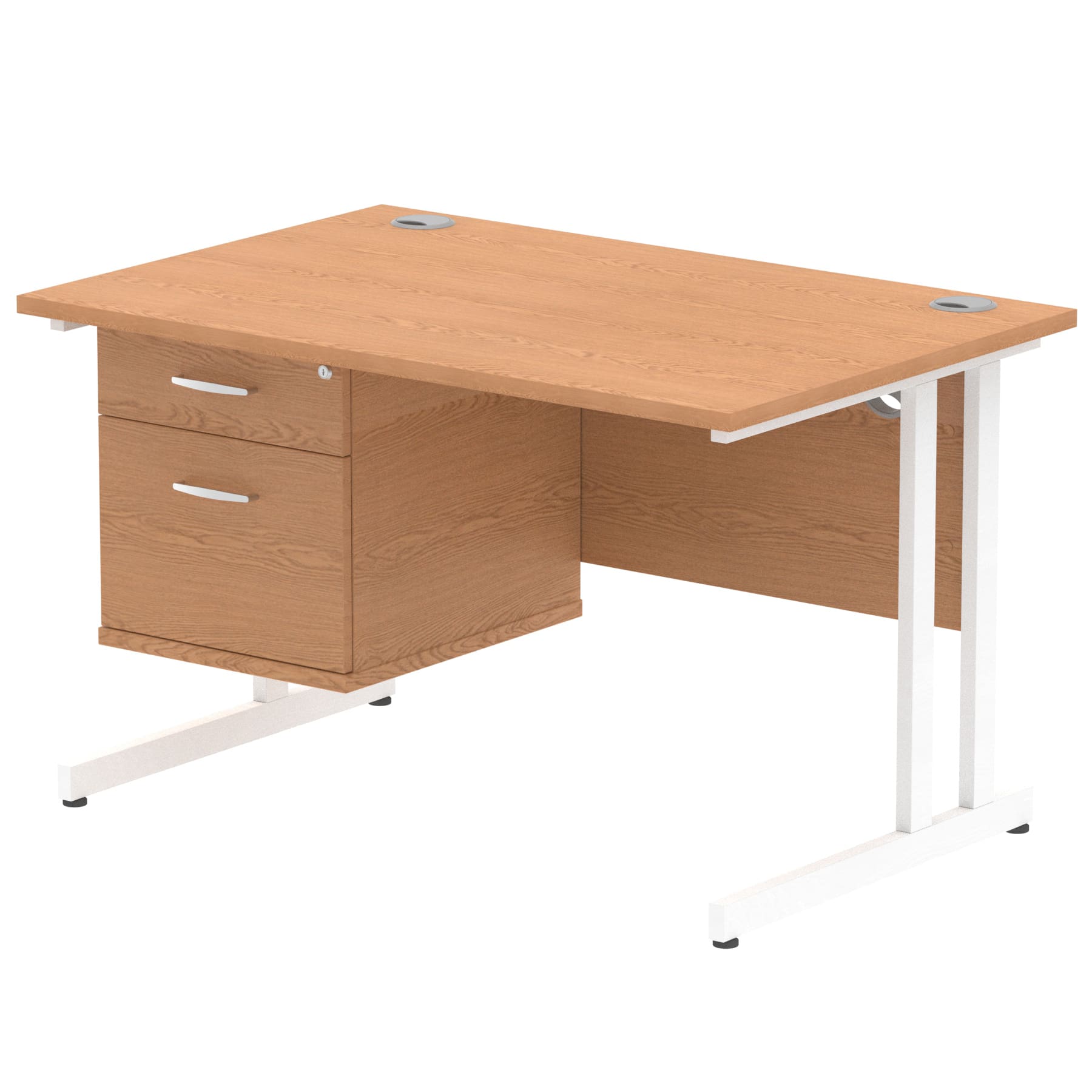 Impulse 1200mm Cantilever Straight Desk With Single Fixed Pedestal - Image 30