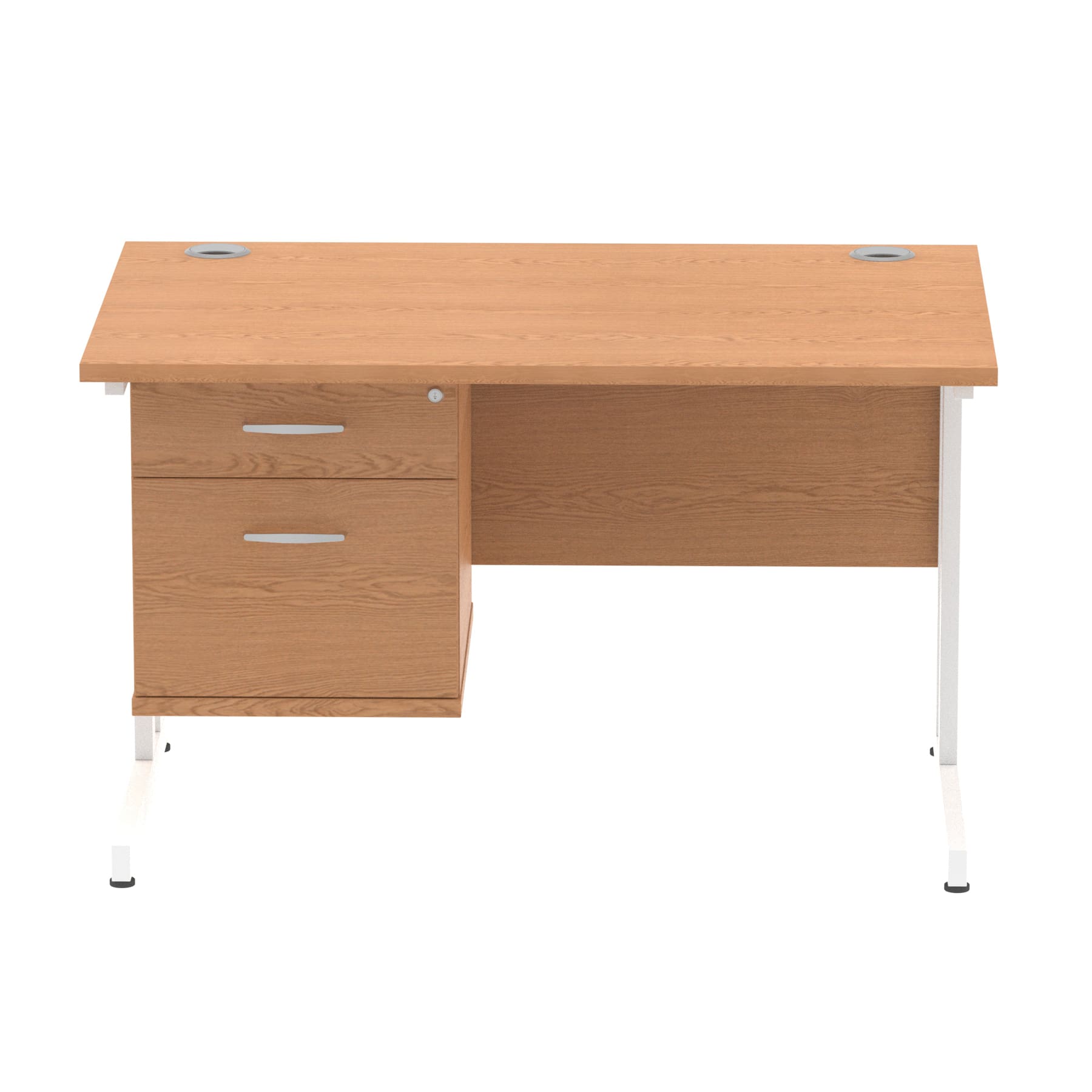 Impulse 1200mm Cantilever Straight Desk With Single Fixed Pedestal - Image 31