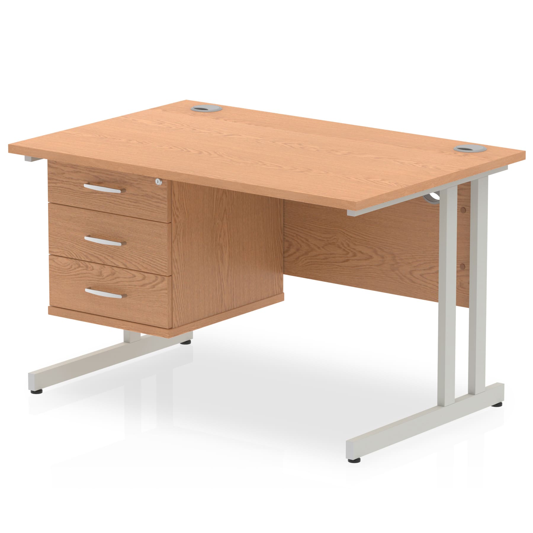 Impulse 1200mm Cantilever Straight Desk With Single Fixed Pedestal - Image 97