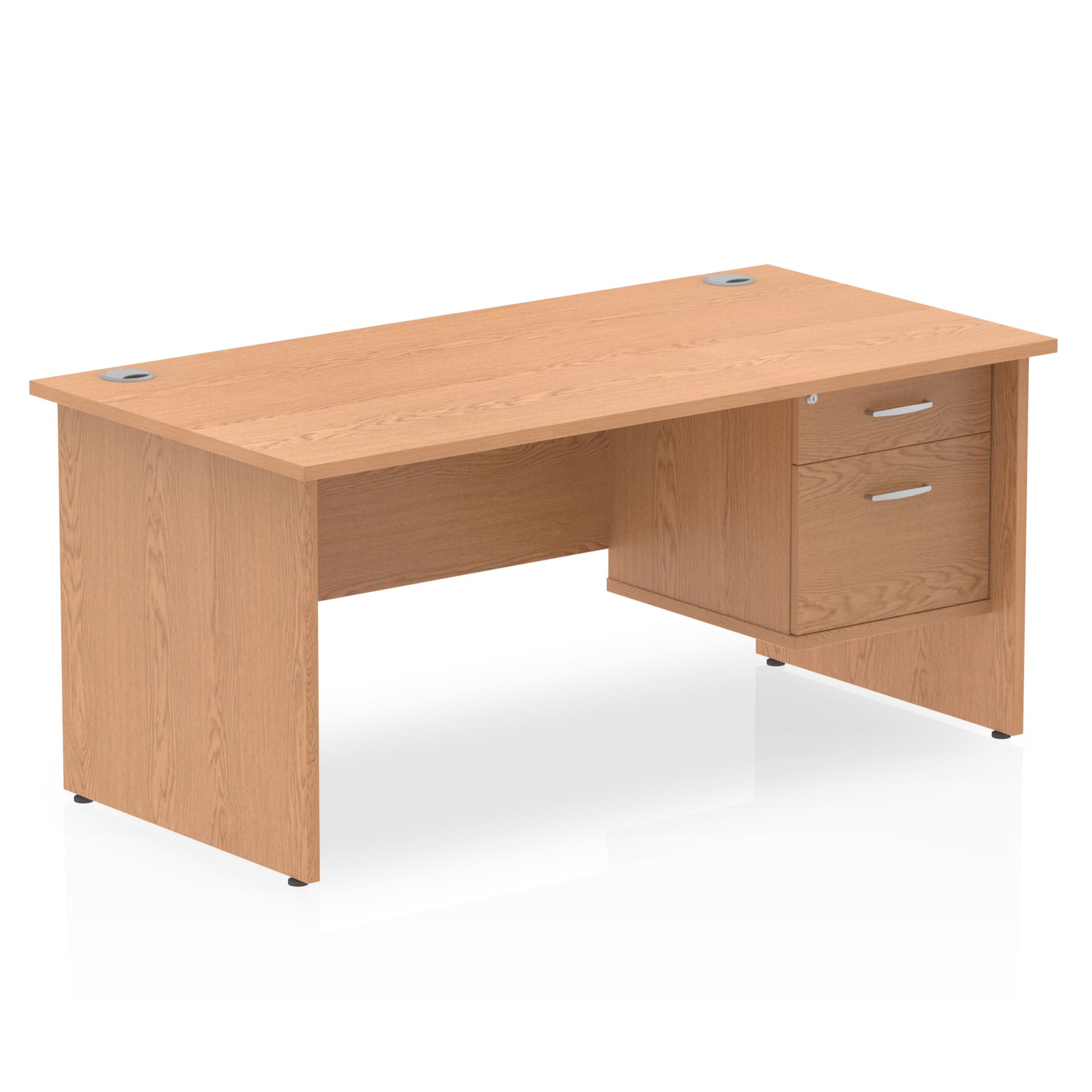 Impulse 1600mm Panel End Straight Desk With Single Fixed Pedestal - Image 16