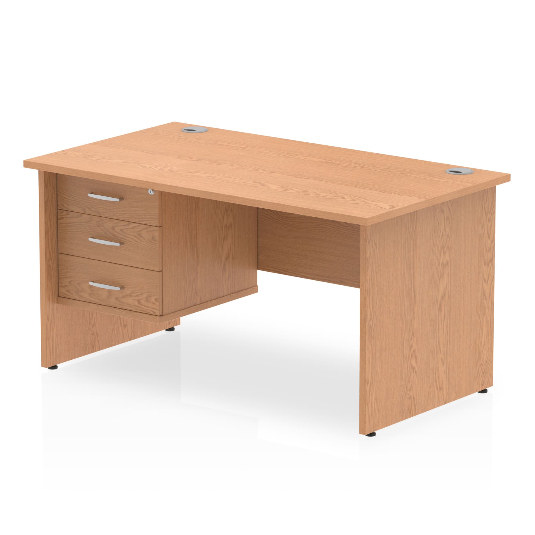 Impulse 1400mm Panel End Straight Desk With Single Fixed Pedestal - Image 17