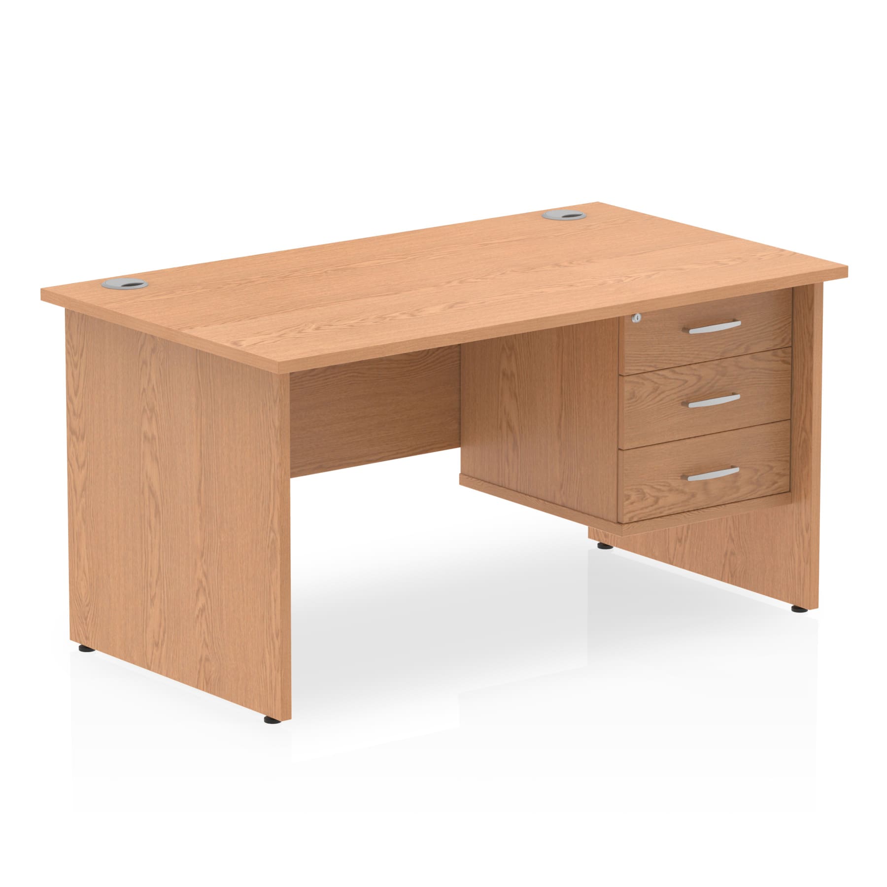 Impulse 1400mm Panel End Straight Desk With Single Fixed Pedestal - Image 18