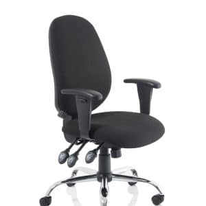 Lisbon Medium Back Task Operator Office Chair with Height Adjustable Arms