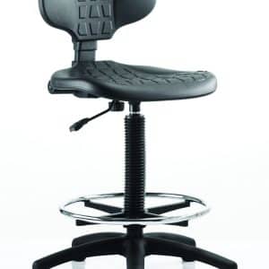 Malaga Polyurethane Medium Back Hi Rise Draughtsman Task Operator Office Chair