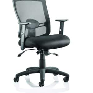 Portland II Medium Mesh Back Task Operator Office Chair with Arms