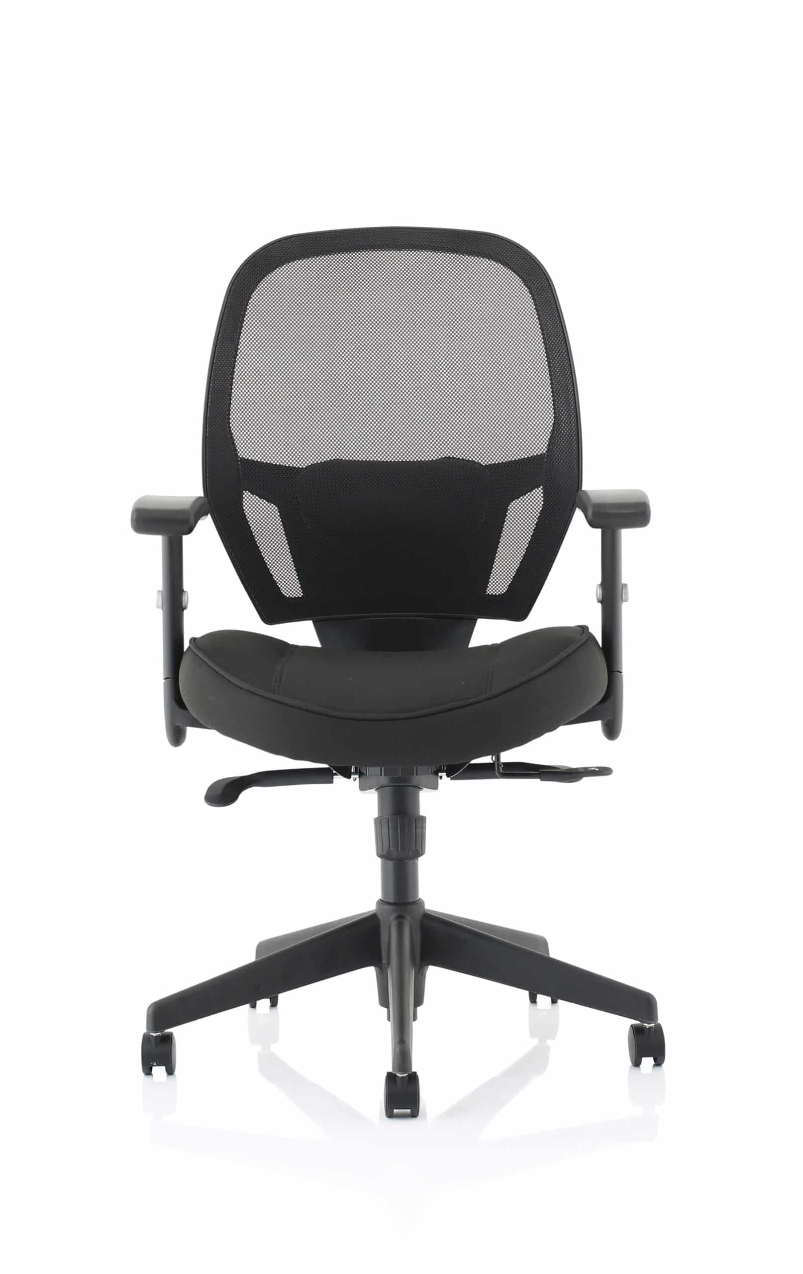 Denver High Mesh Back Black Task Operator Office Chair with Arms - Image 2