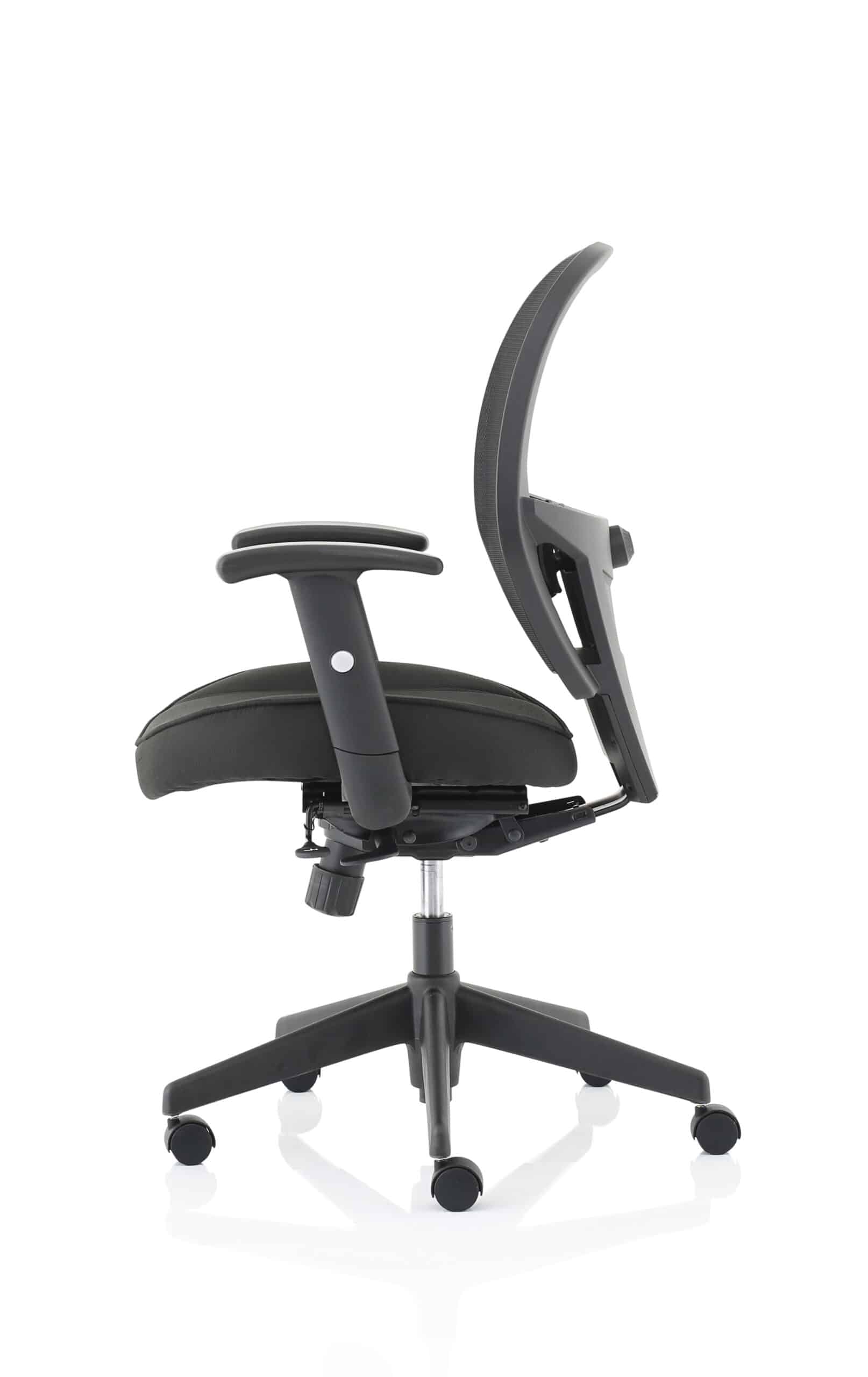 Denver High Mesh Back Black Task Operator Office Chair with Arms - Image 4