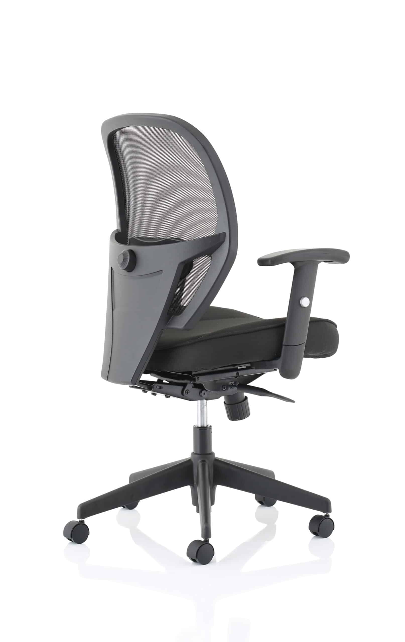 Denver High Mesh Back Black Task Operator Office Chair with Arms - Image 7