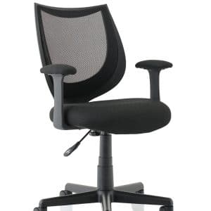 Camden Medium Back Black Mesh Task Operator Office Chair With Arms