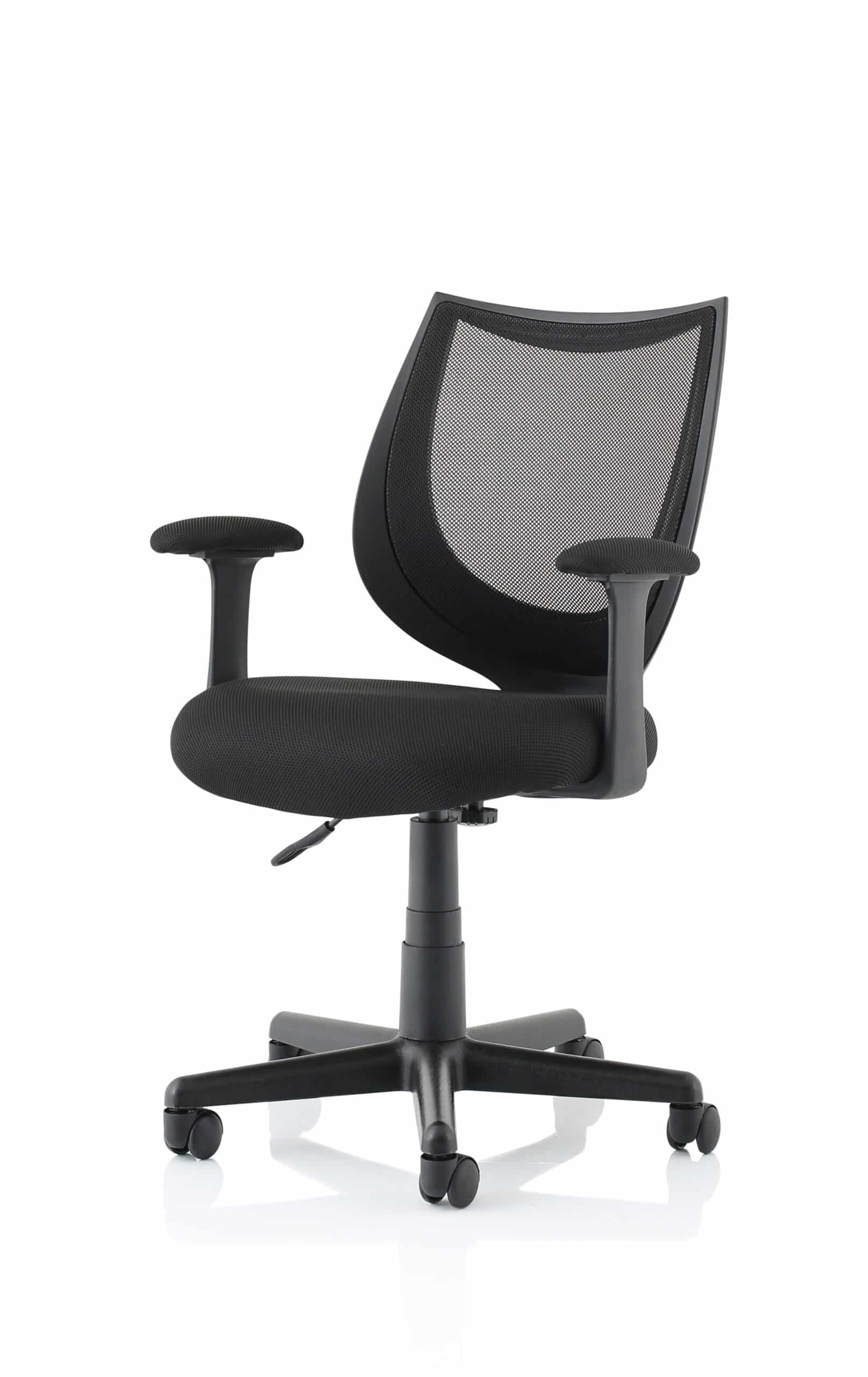 Camden Medium Back Black Mesh Task Operator Office Chair With Arms - Image 3
