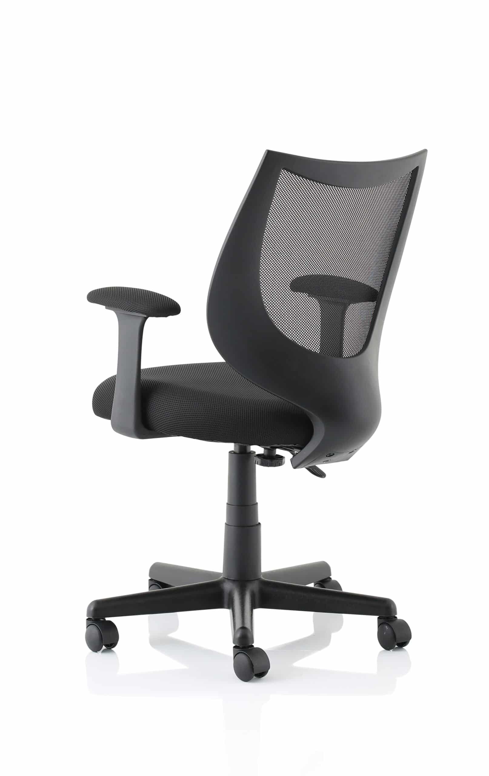 Camden Medium Back Black Mesh Task Operator Office Chair With Arms - Image 5