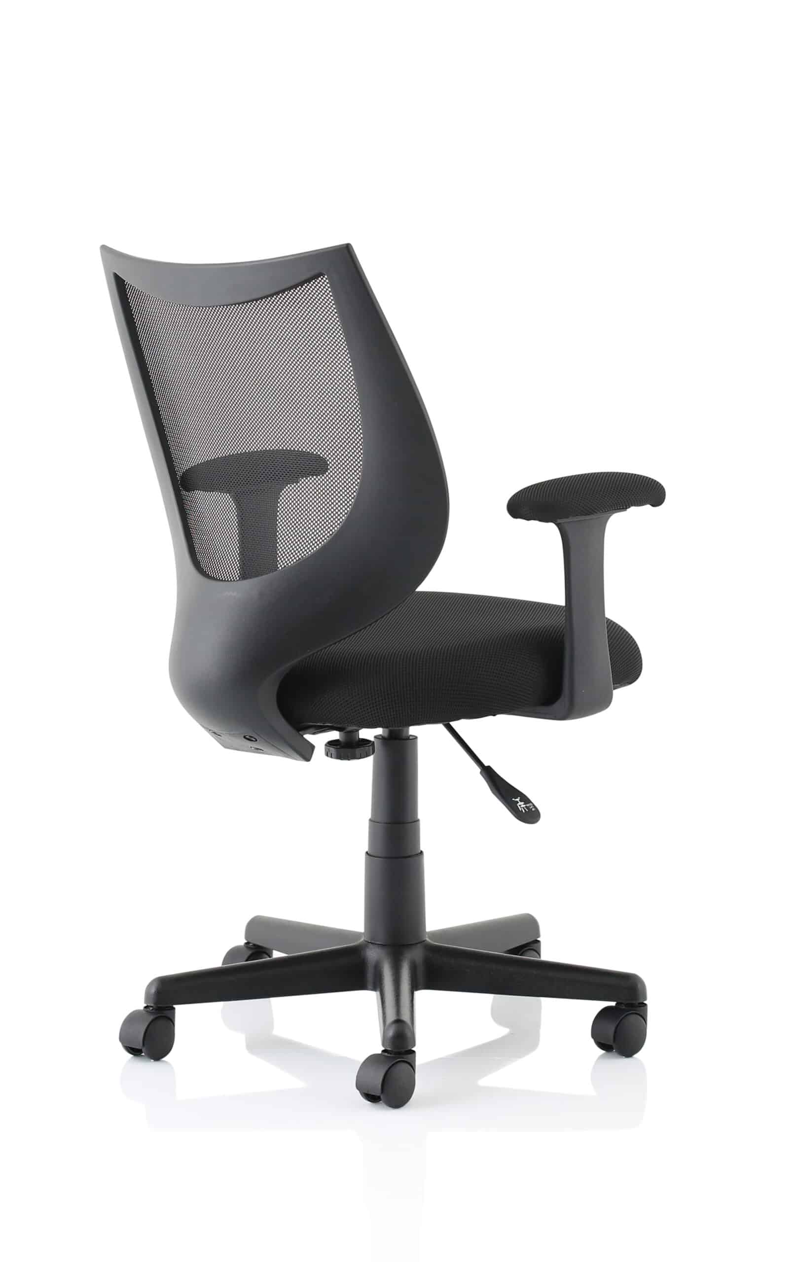 Camden Medium Back Black Mesh Task Operator Office Chair With Arms - Image 7