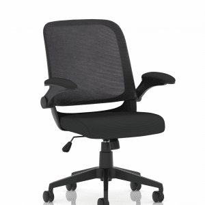 Crew Task Operator Mesh Chair With Folding Arms