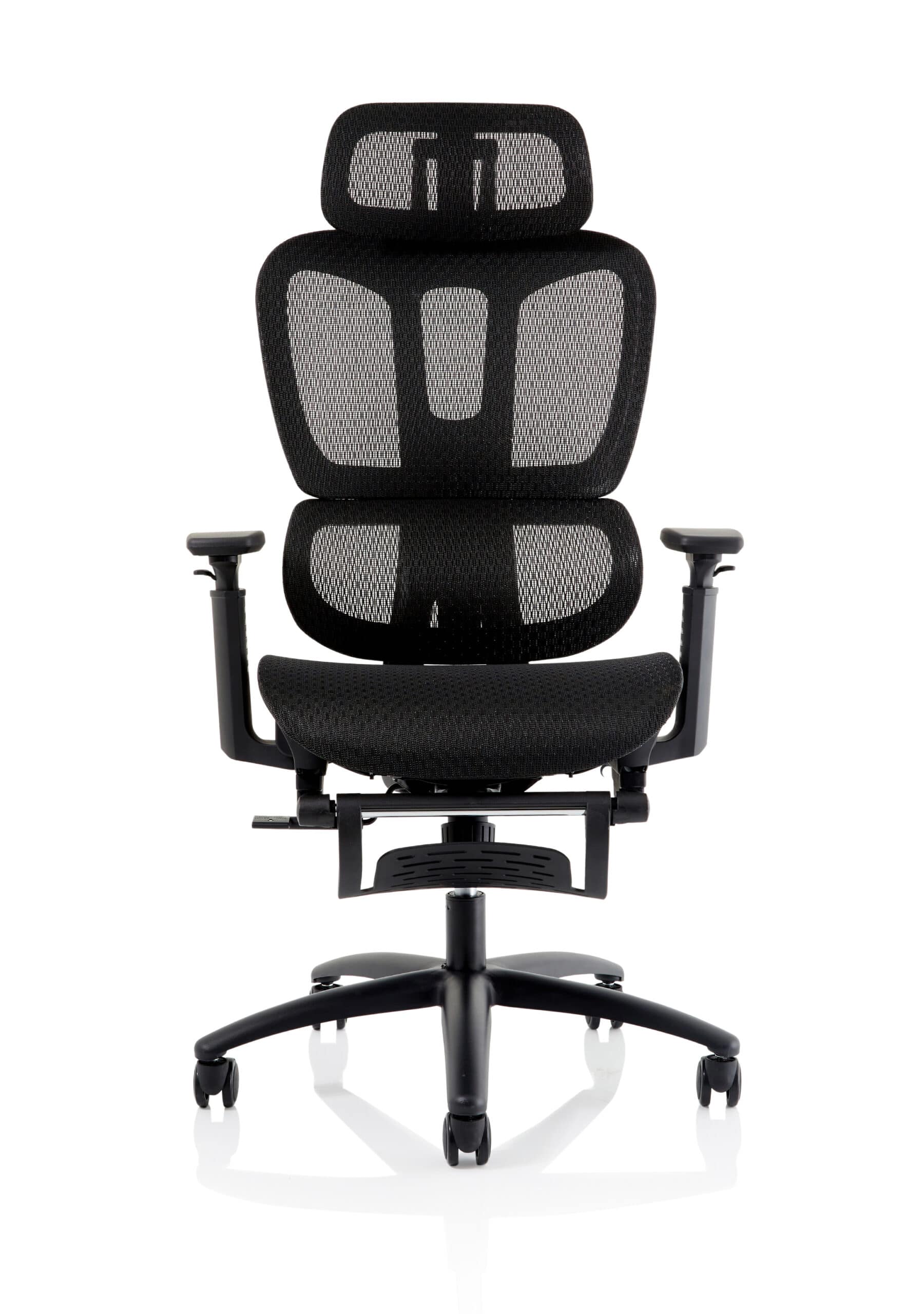 Horizon Executive Mesh Chair With Height Adjustable Arms and Footrest - Image 2