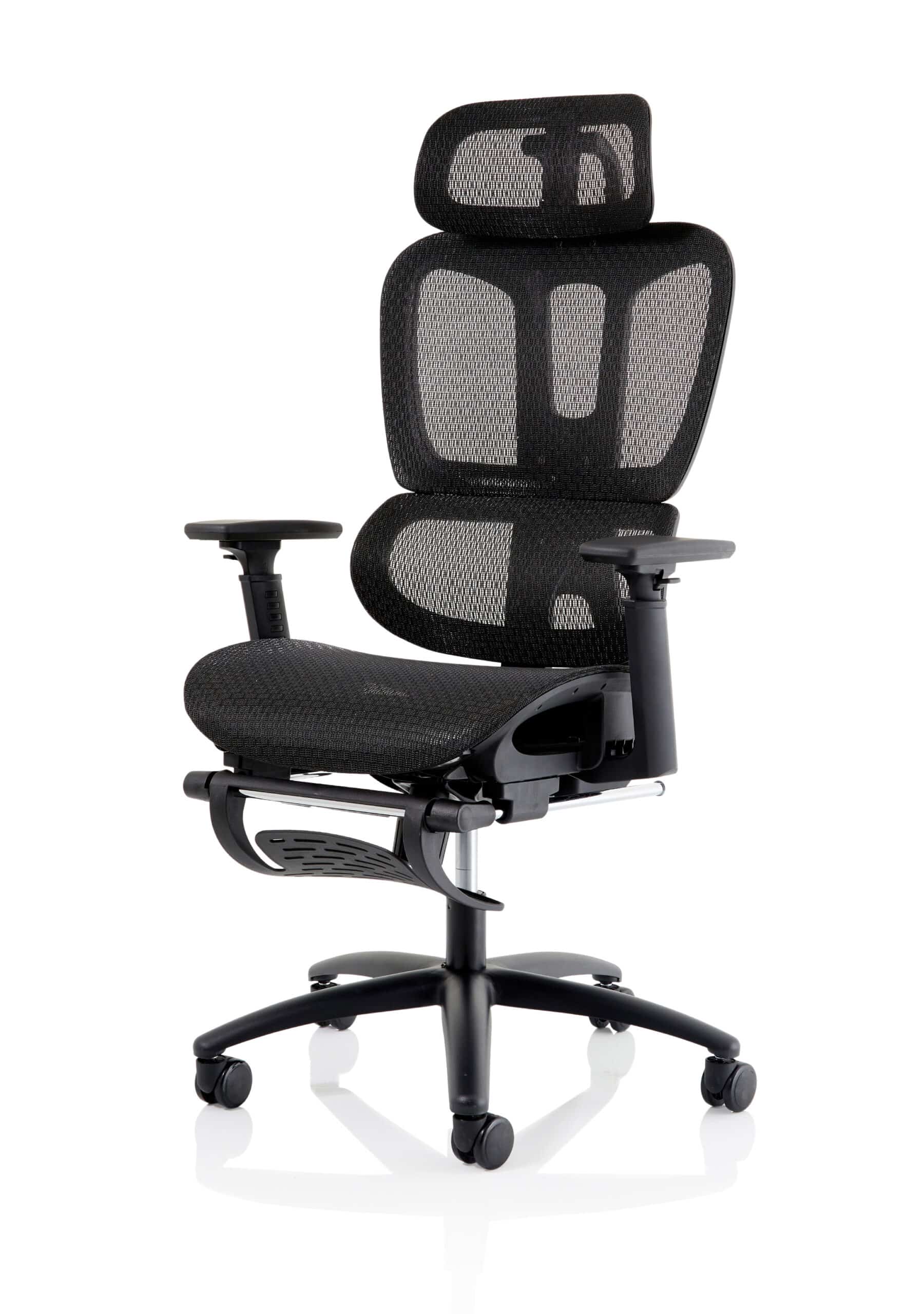 Horizon Executive Mesh Chair With Height Adjustable Arms and Footrest - Image 3