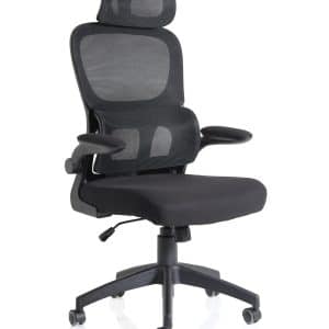 Iris Task Operator Mesh Back Fabric Seat With Headrest
