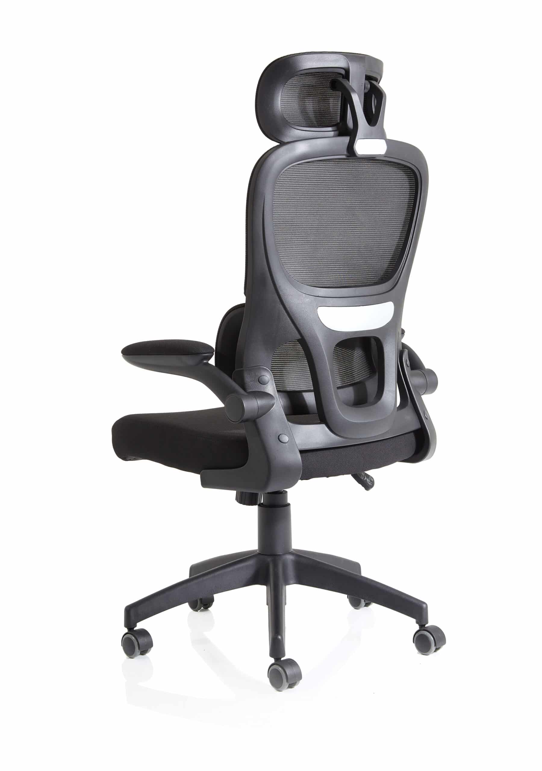 Iris Task Operator Mesh Back Fabric Seat With Headrest - Image 5