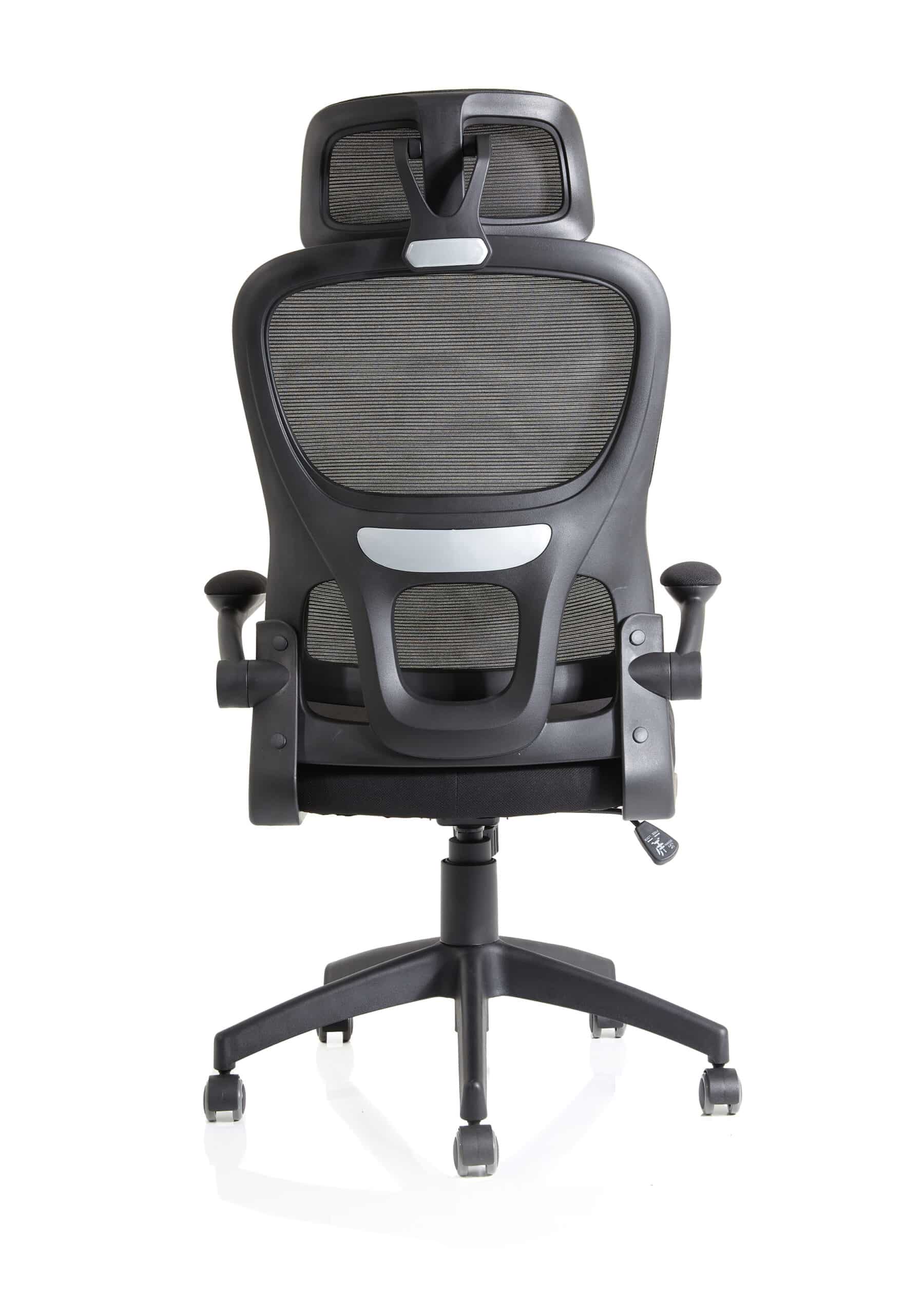 Iris Task Operator Mesh Back Fabric Seat With Headrest - Image 6
