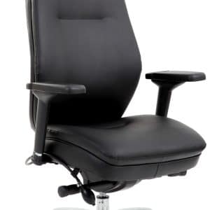 Domino High Back Black Ergonomic Posture Chair with Arms and Headrest