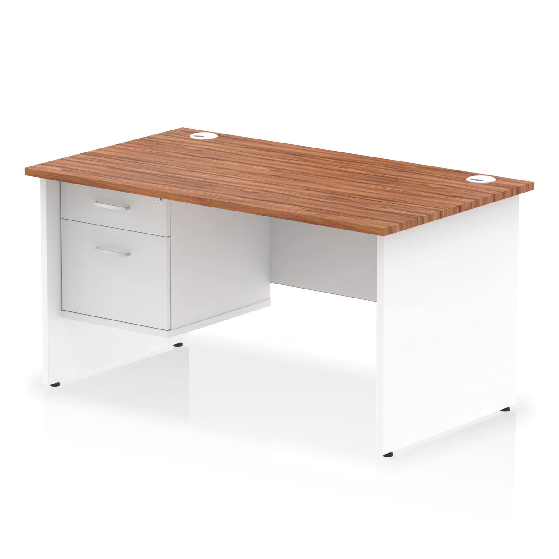 Impulse 1400mm Panel End Straight Desk With Single Fixed Pedestal - Image 25