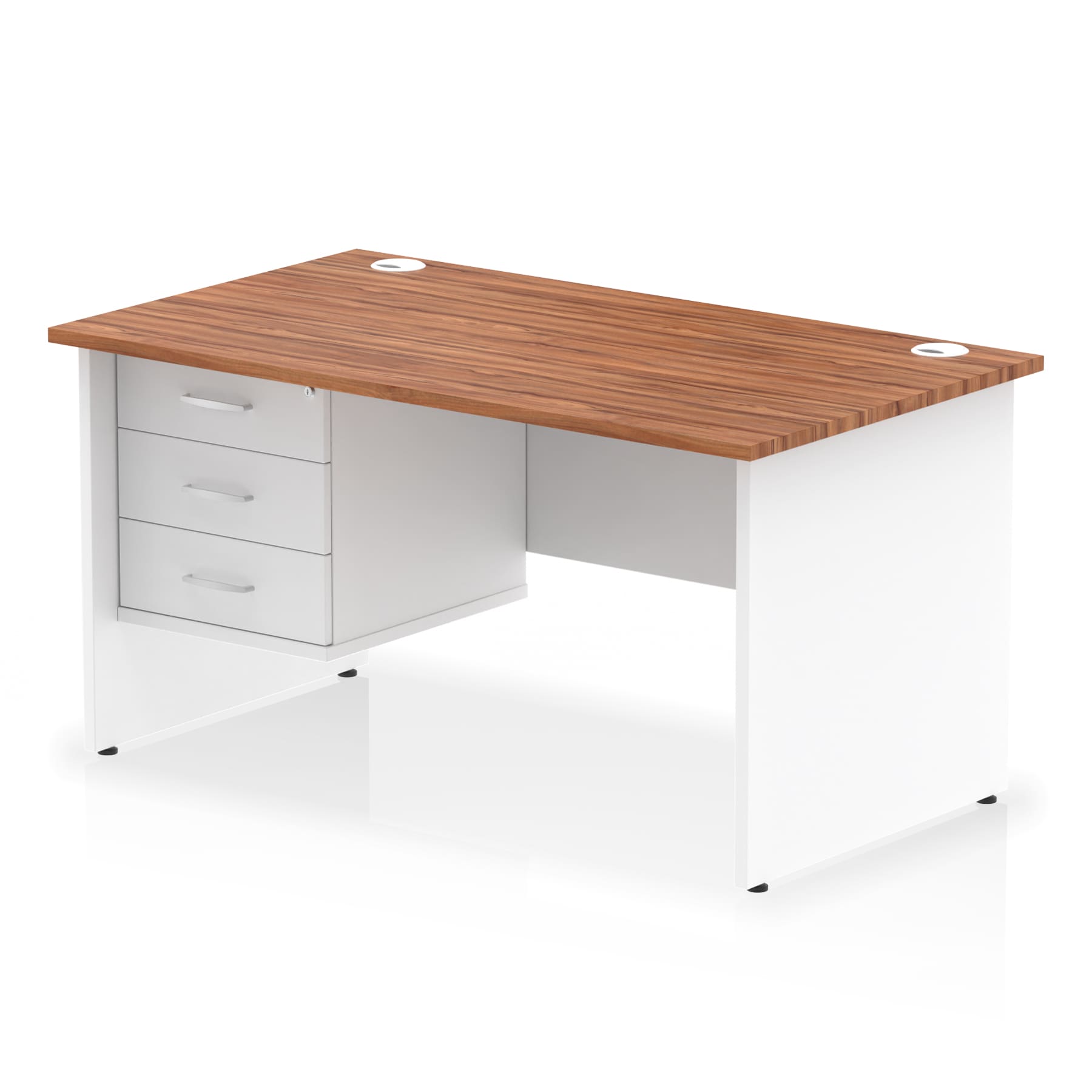 Impulse 1400mm Panel End Straight Desk With Single Fixed Pedestal - Image 26