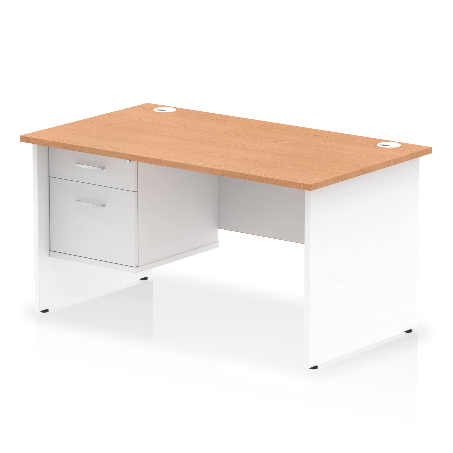 Impulse 1400mm Panel End Straight Desk With Single Fixed Pedestal - Image 19