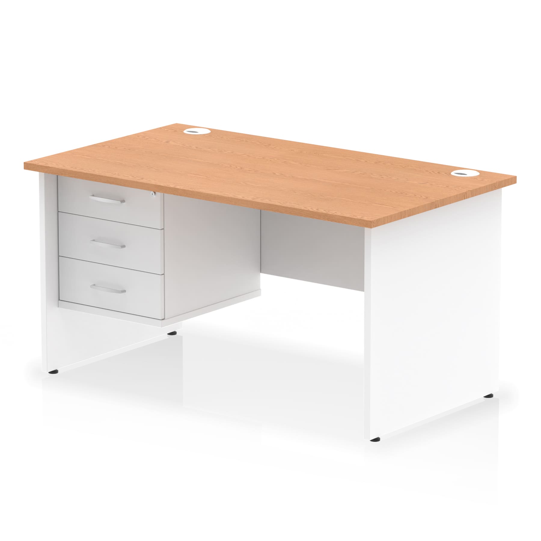 Impulse 1400mm Panel End Straight Desk With Single Fixed Pedestal - Image 20