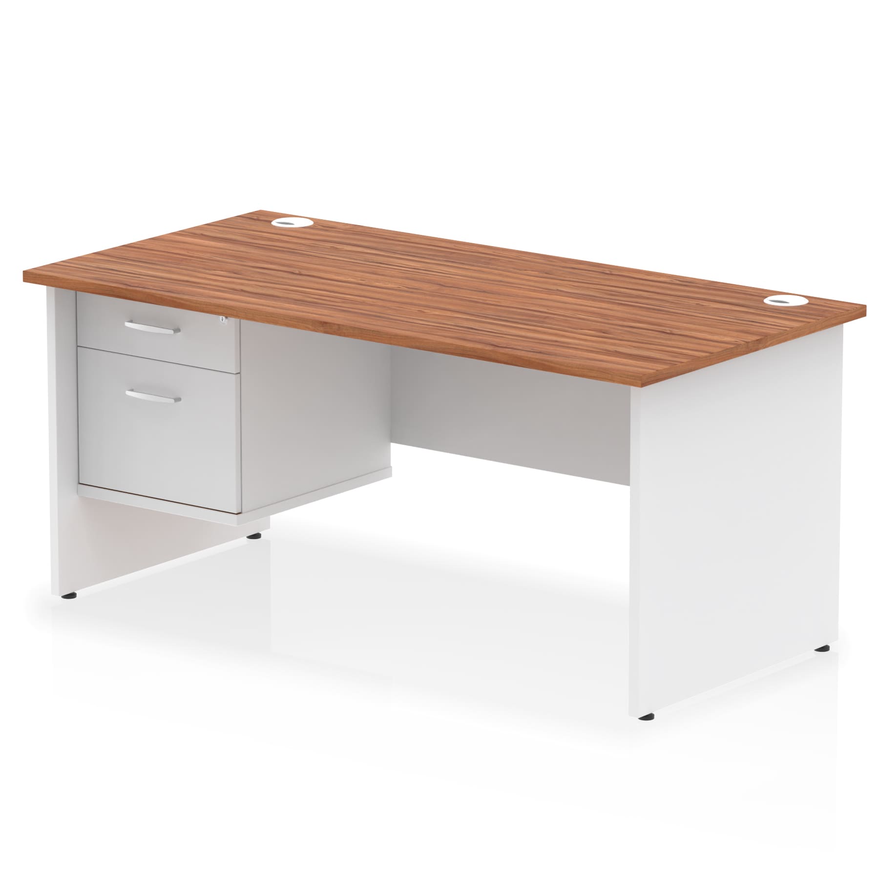 Impulse 1600mm Panel End Straight Desk With Single Fixed Pedestal - Image 25