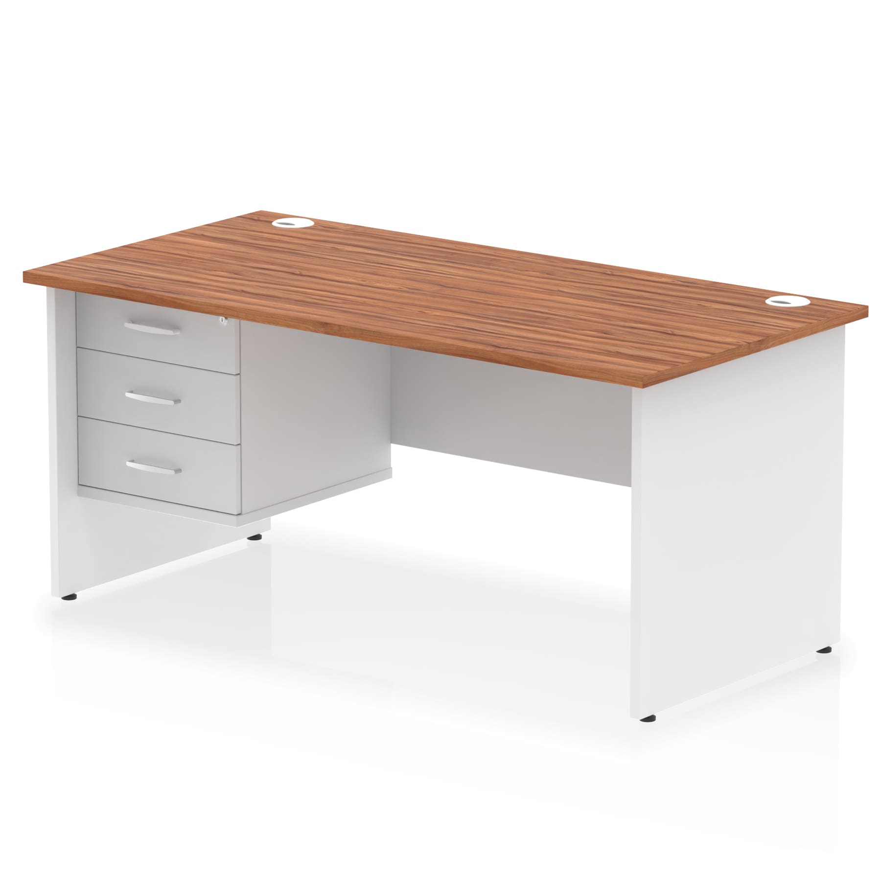 Impulse 1600mm Panel End Straight Desk With Single Fixed Pedestal - Image 26