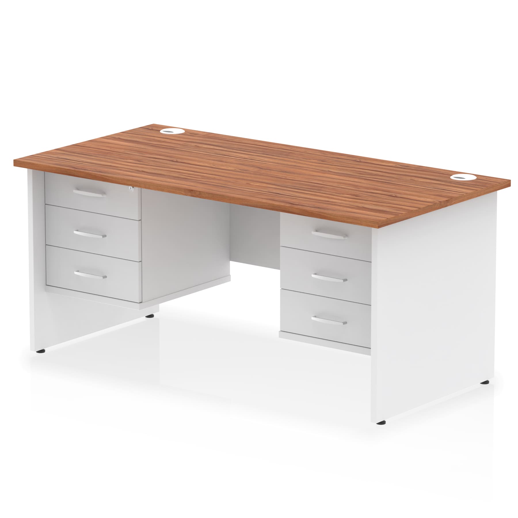 Impulse 1600mm Panel End Straight Desk With Two Fixed Pedestal - Image 29