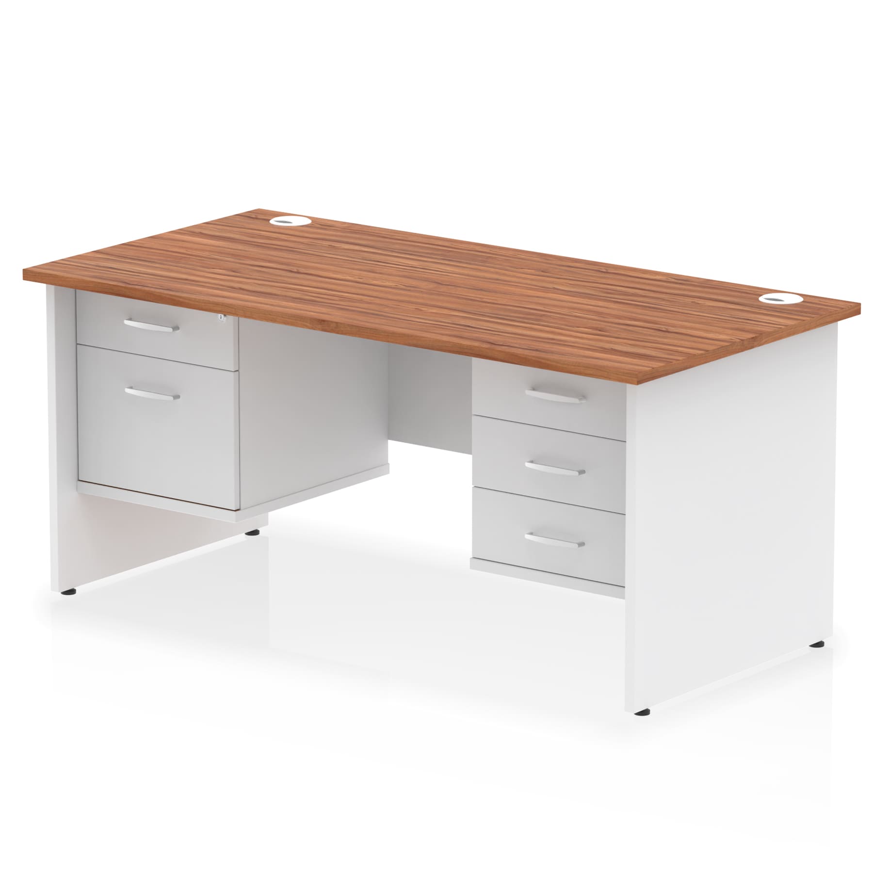 Impulse 1600mm Panel End Straight Desk With Two Fixed Pedestal - Image 30