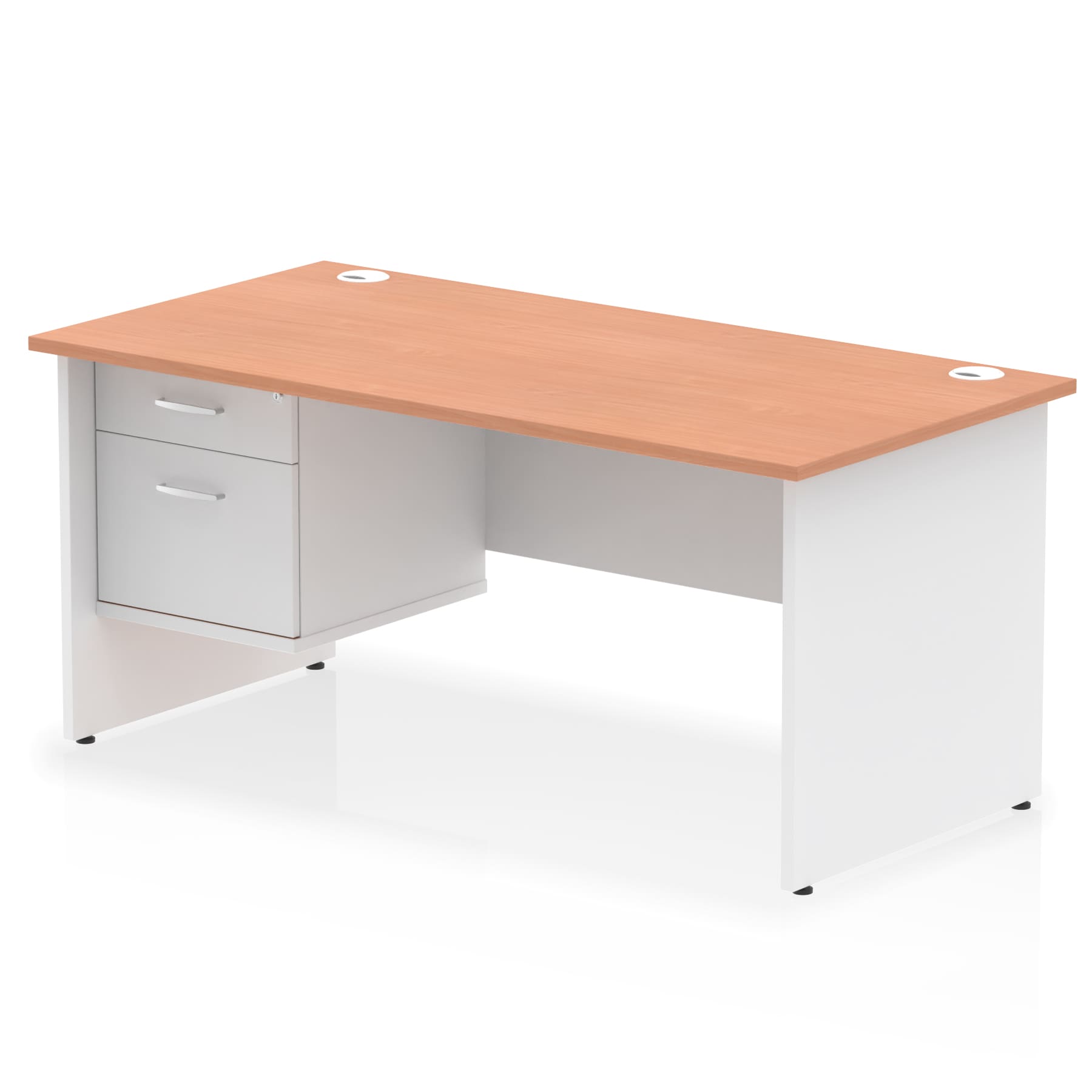 Impulse 1600mm Panel End Straight Desk With Single Fixed Pedestal - Image 5