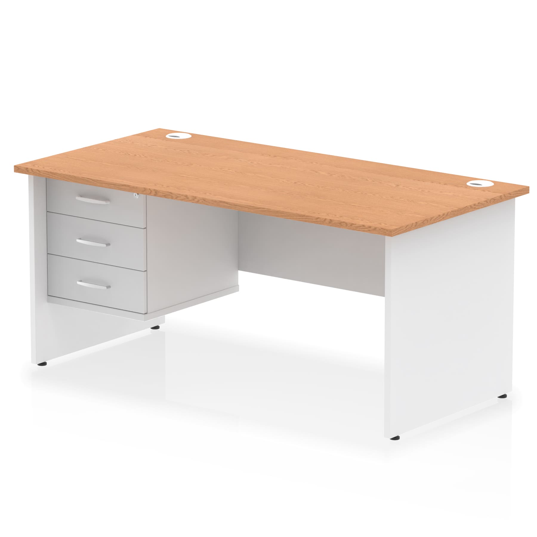 Impulse 1600mm Panel End Straight Desk With Single Fixed Pedestal - Image 20