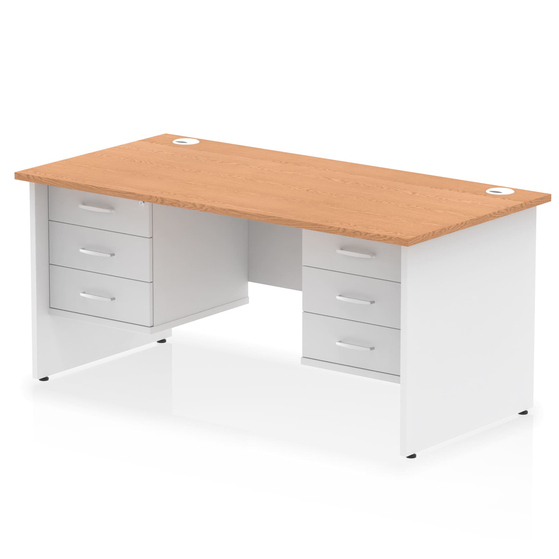 Impulse 1600mm Panel End Straight Desk With Two Fixed Pedestal - Image 22