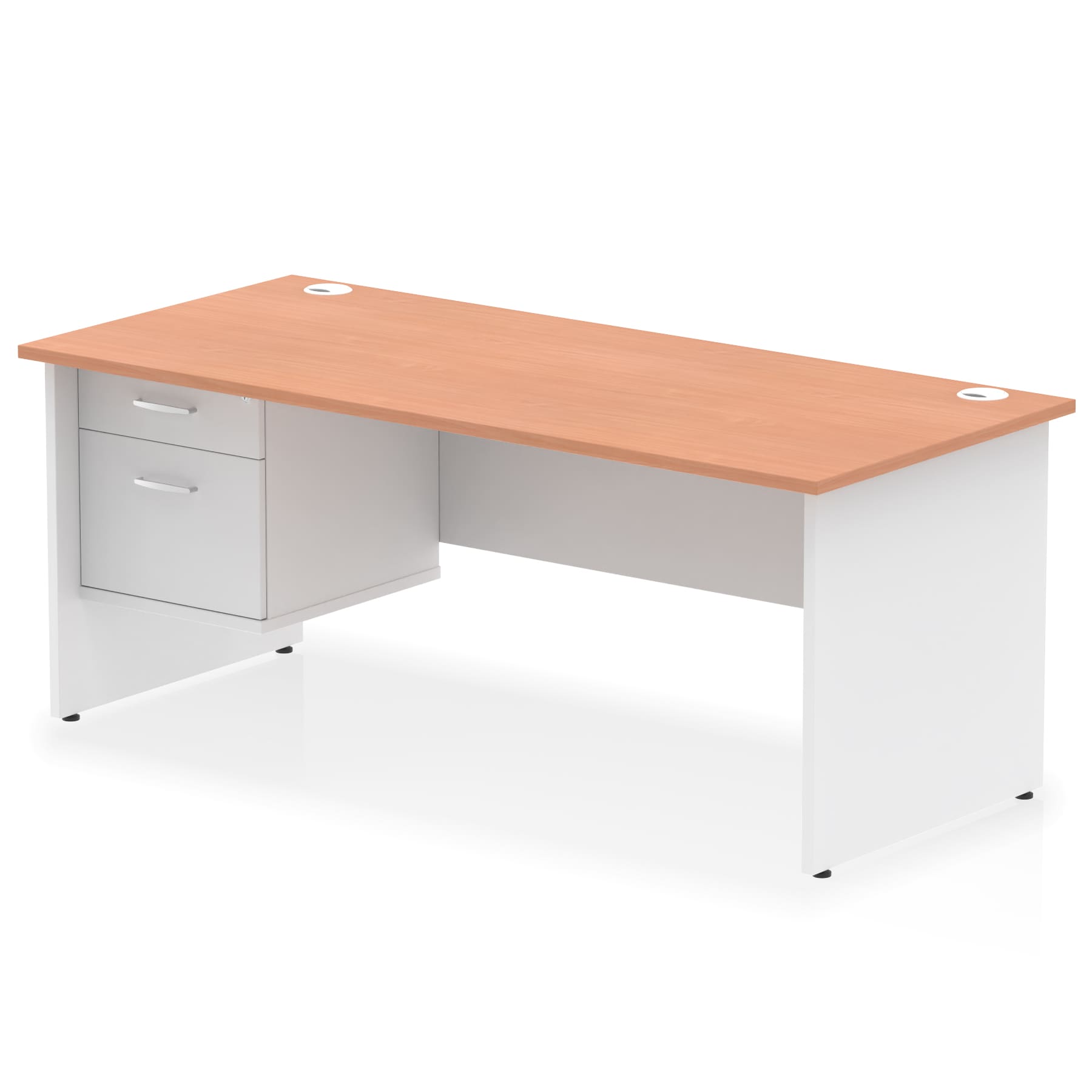 Impulse 1800mm Panel End Straigh Desk With Single Fixed Pedestal - Image 5