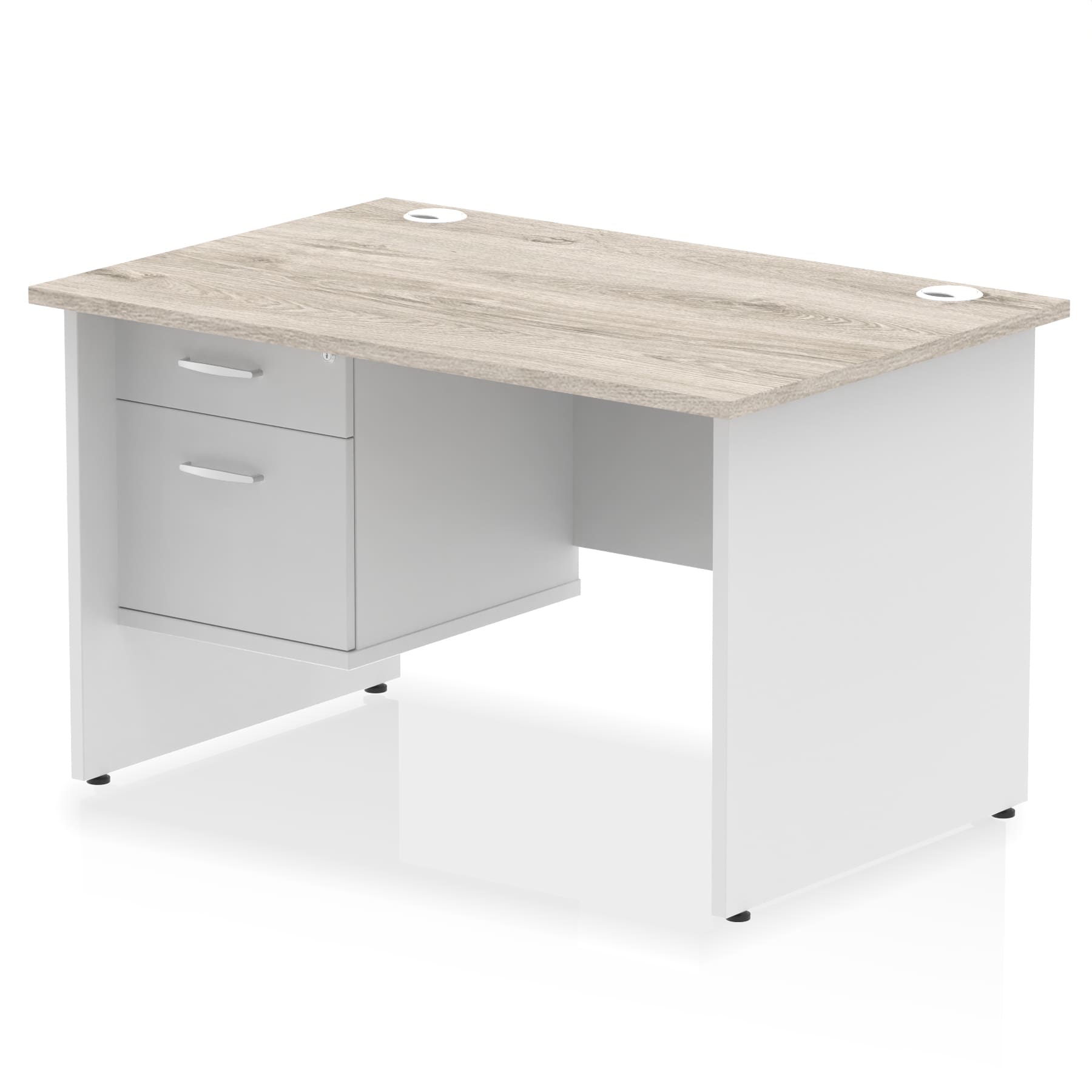Impulse 1200mm Panel End Straight Desk With Single Fixed Pedestal - Image 9