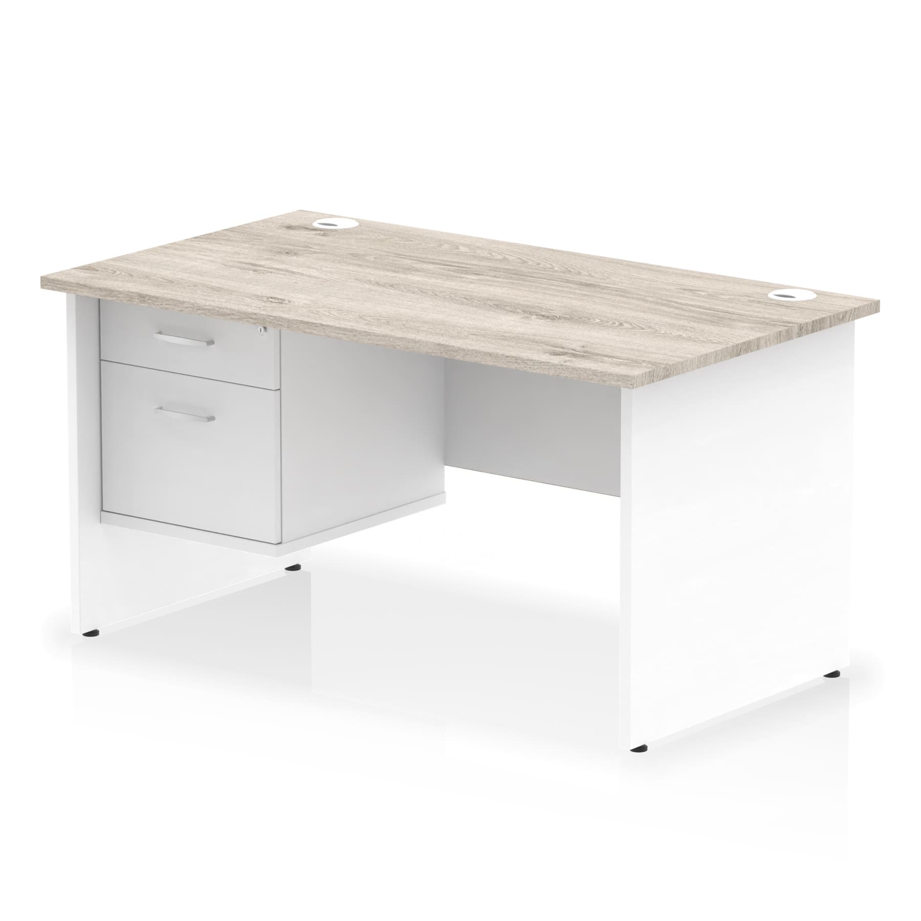 Impulse 1400mm Panel End Straight Desk With Single Fixed Pedestal - Image 9