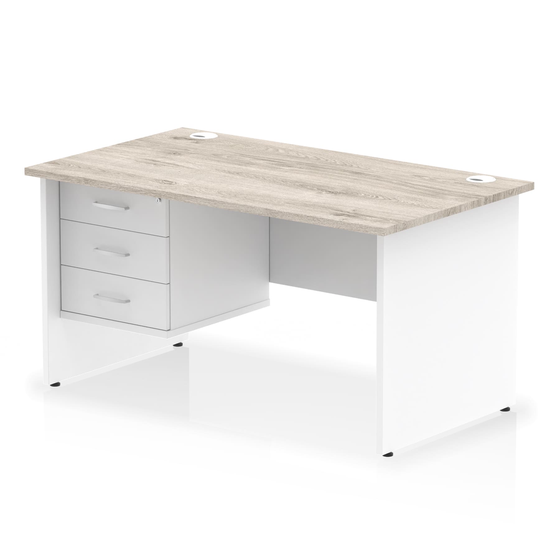 Impulse 1400mm Panel End Straight Desk With Single Fixed Pedestal - Image 10