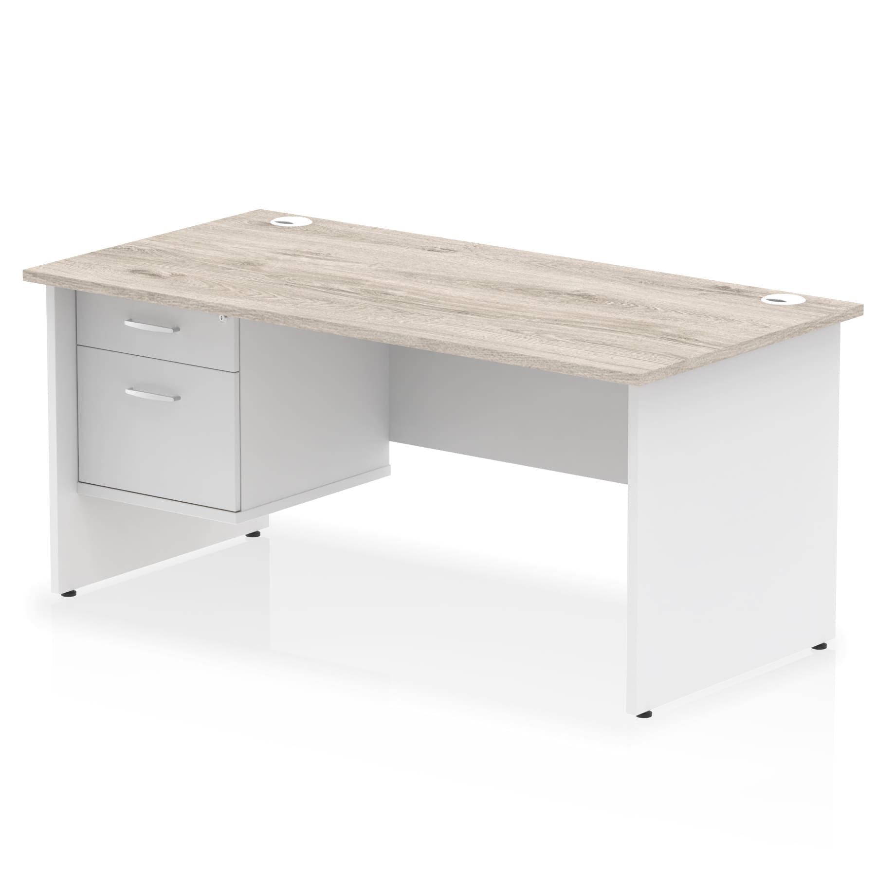 Impulse 1600mm Panel End Straight Desk With Single Fixed Pedestal - Image 9
