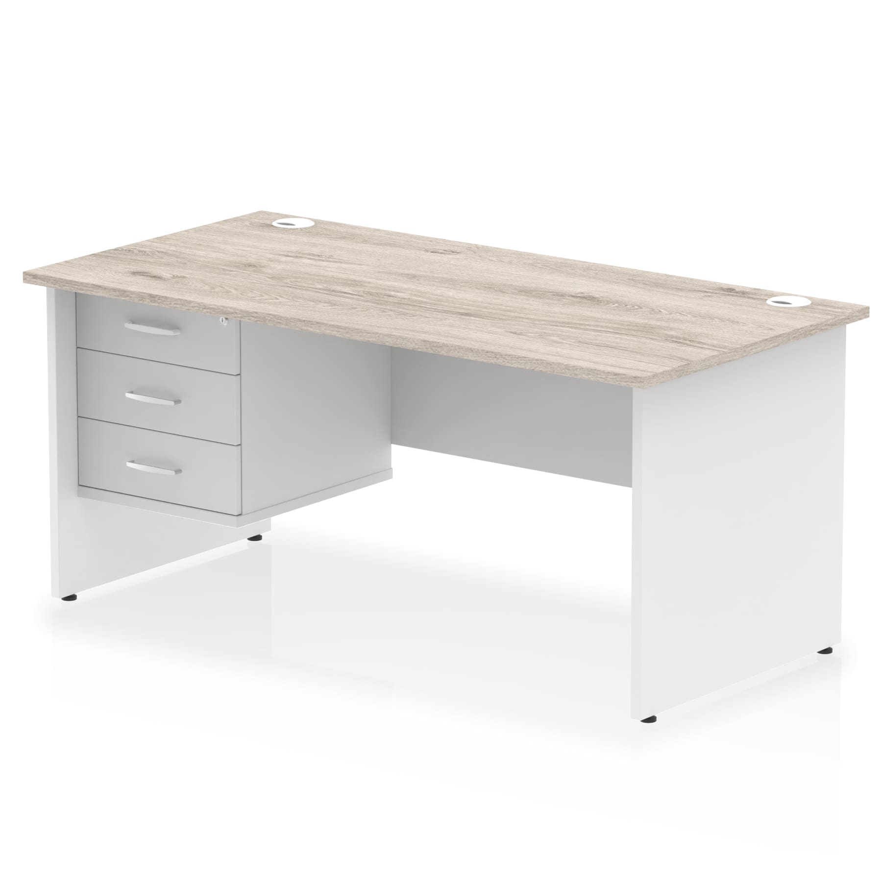 Impulse 1600mm Panel End Straight Desk With Single Fixed Pedestal - Image 10