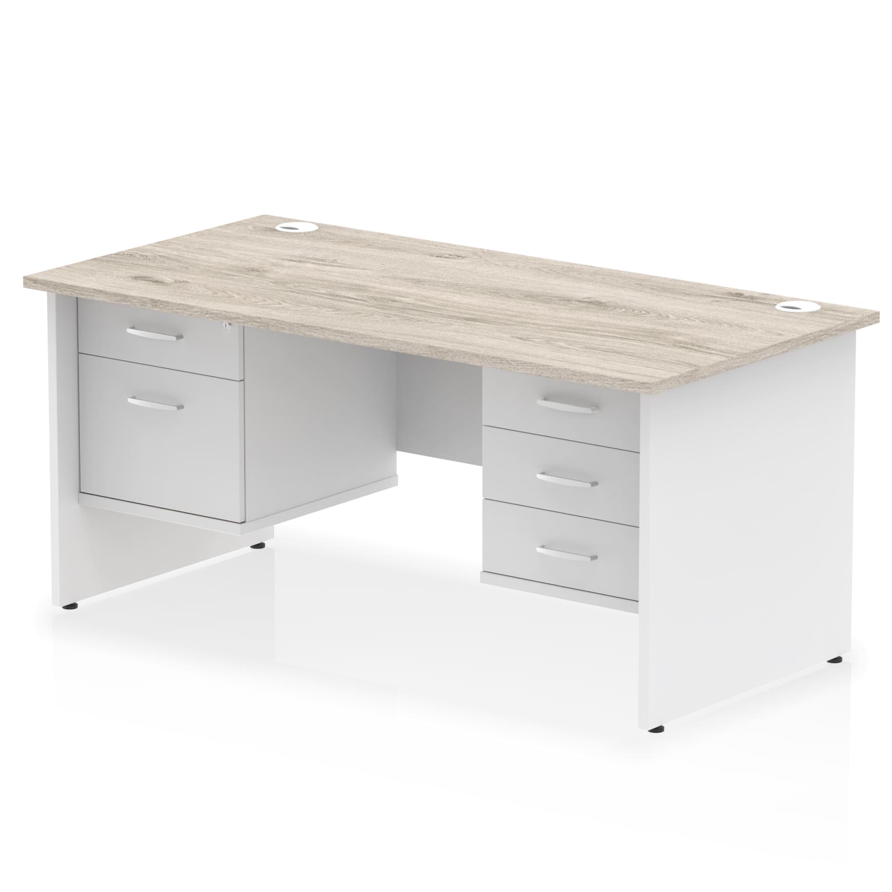 Impulse 1600mm Panel End Straight Desk With Two Fixed Pedestal - Image 12