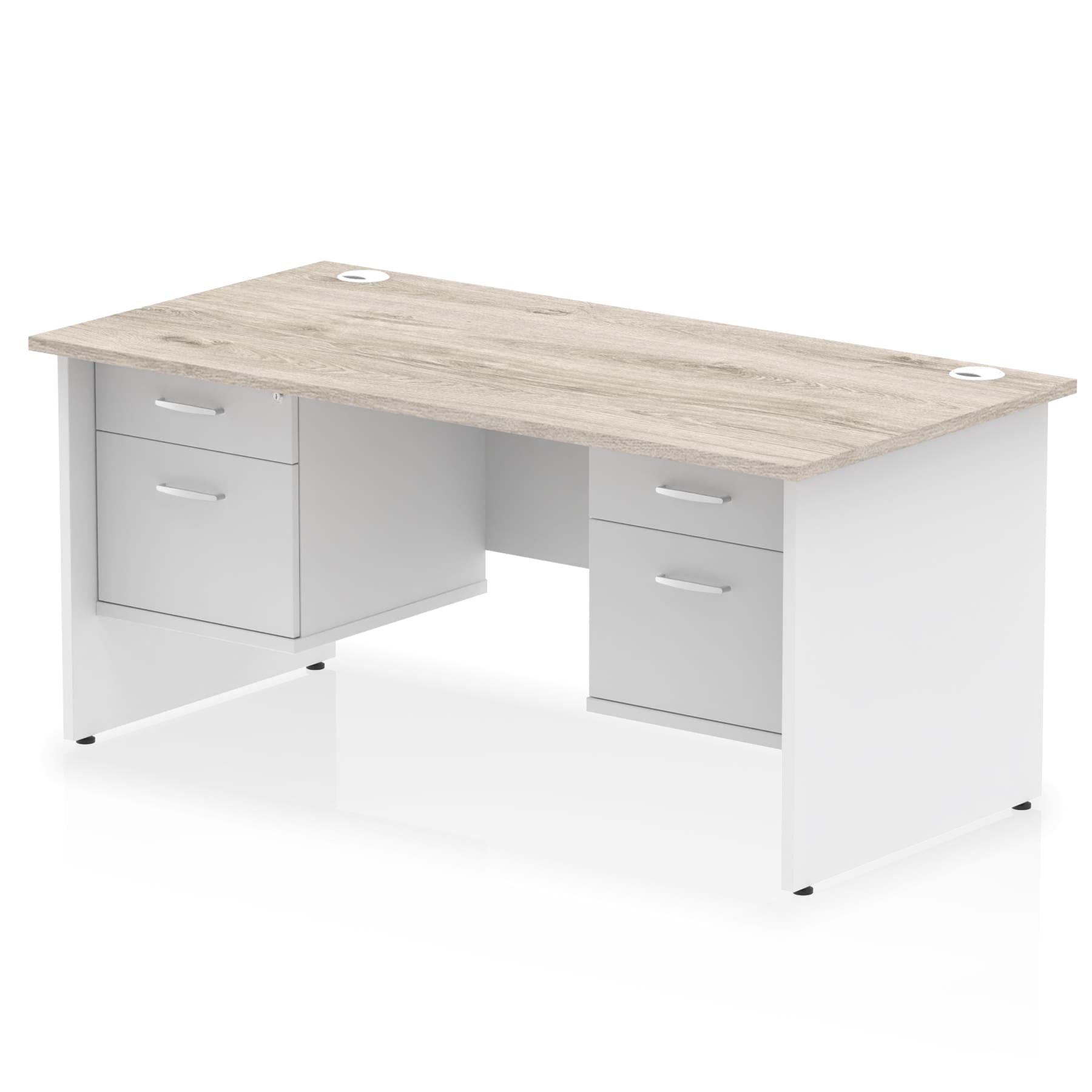 Impulse 1600mm Panel End Straight Desk With Two Fixed Pedestal - Image 10