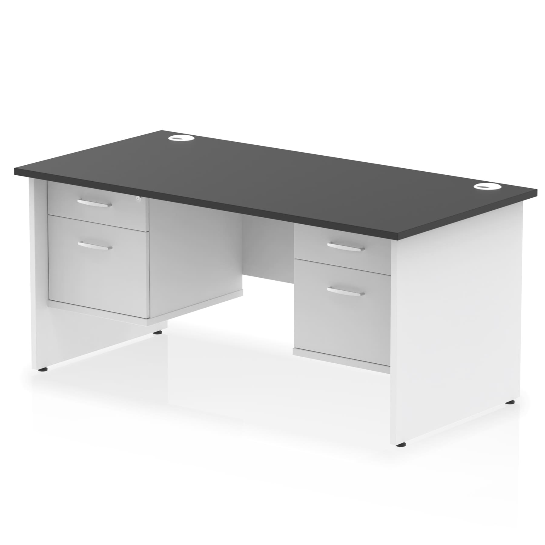 Impulse 1600mm Panel End Straight Desk With Two Fixed Pedestal - Image 38