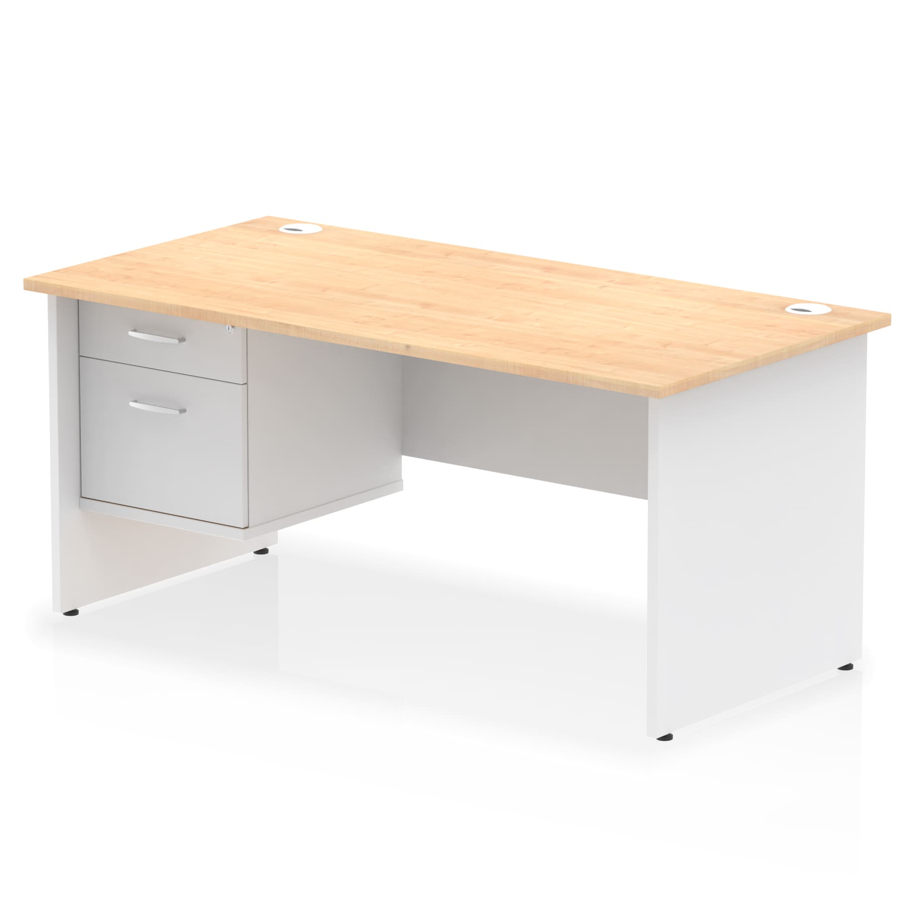Impulse 1600mm Panel End Straight Desk With Single Fixed Pedestal - Image 34