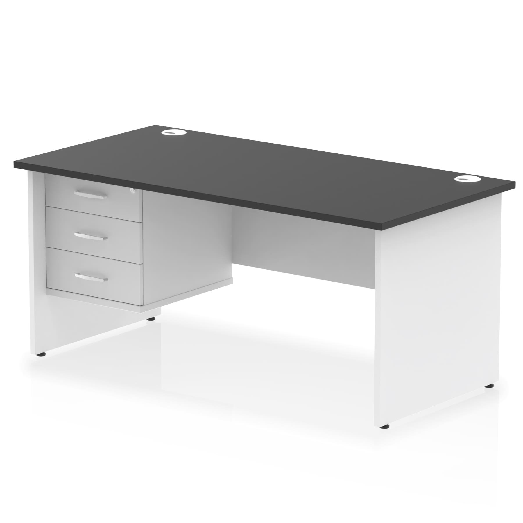 Impulse 1600mm Panel End Straight Desk With Single Fixed Pedestal - Image 35